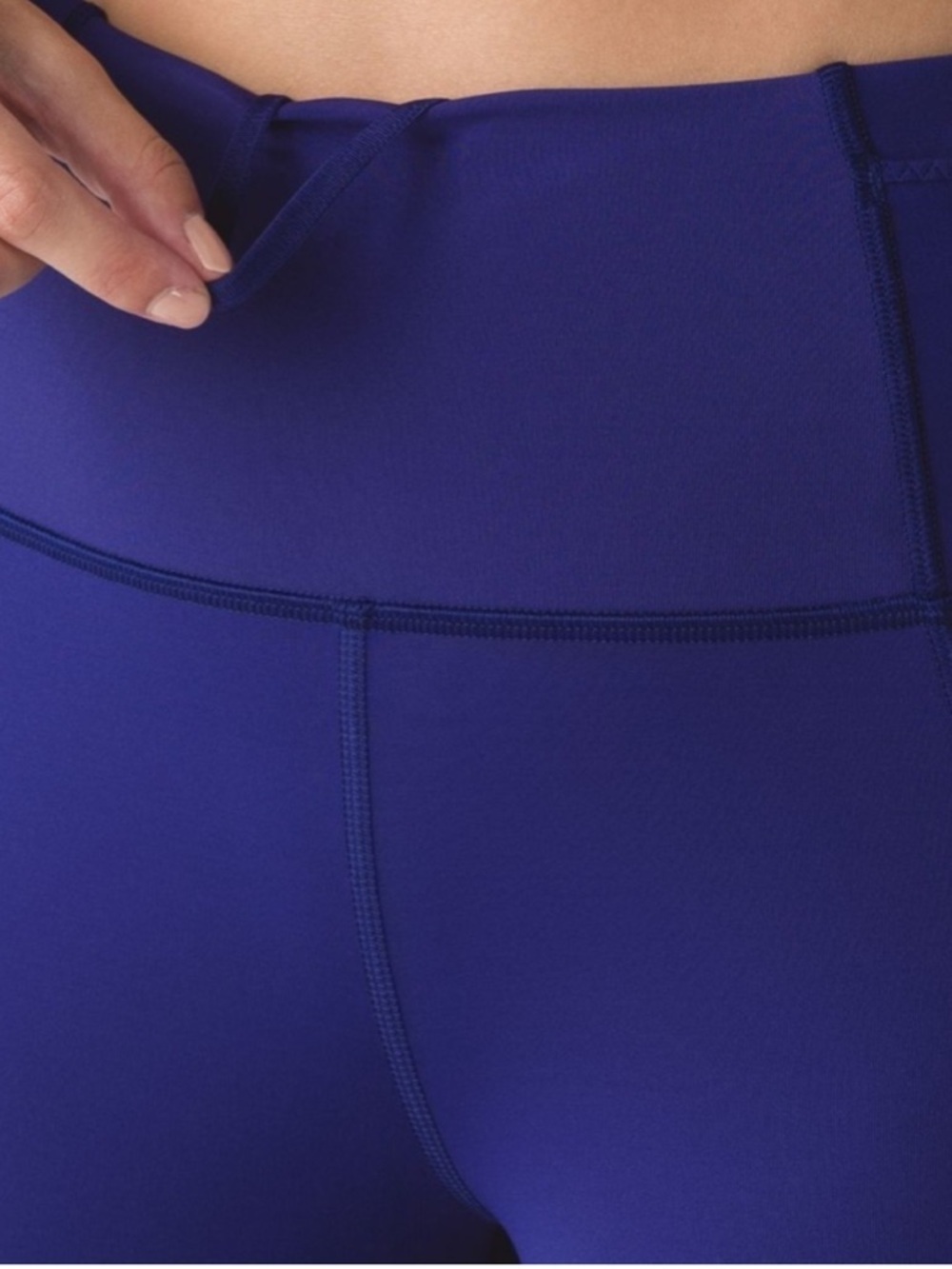 Lululemon Women’s Outrun Crop Leggings Size 8 Blue 17” Inseam Run Workout EUC - Picture 2 of 15